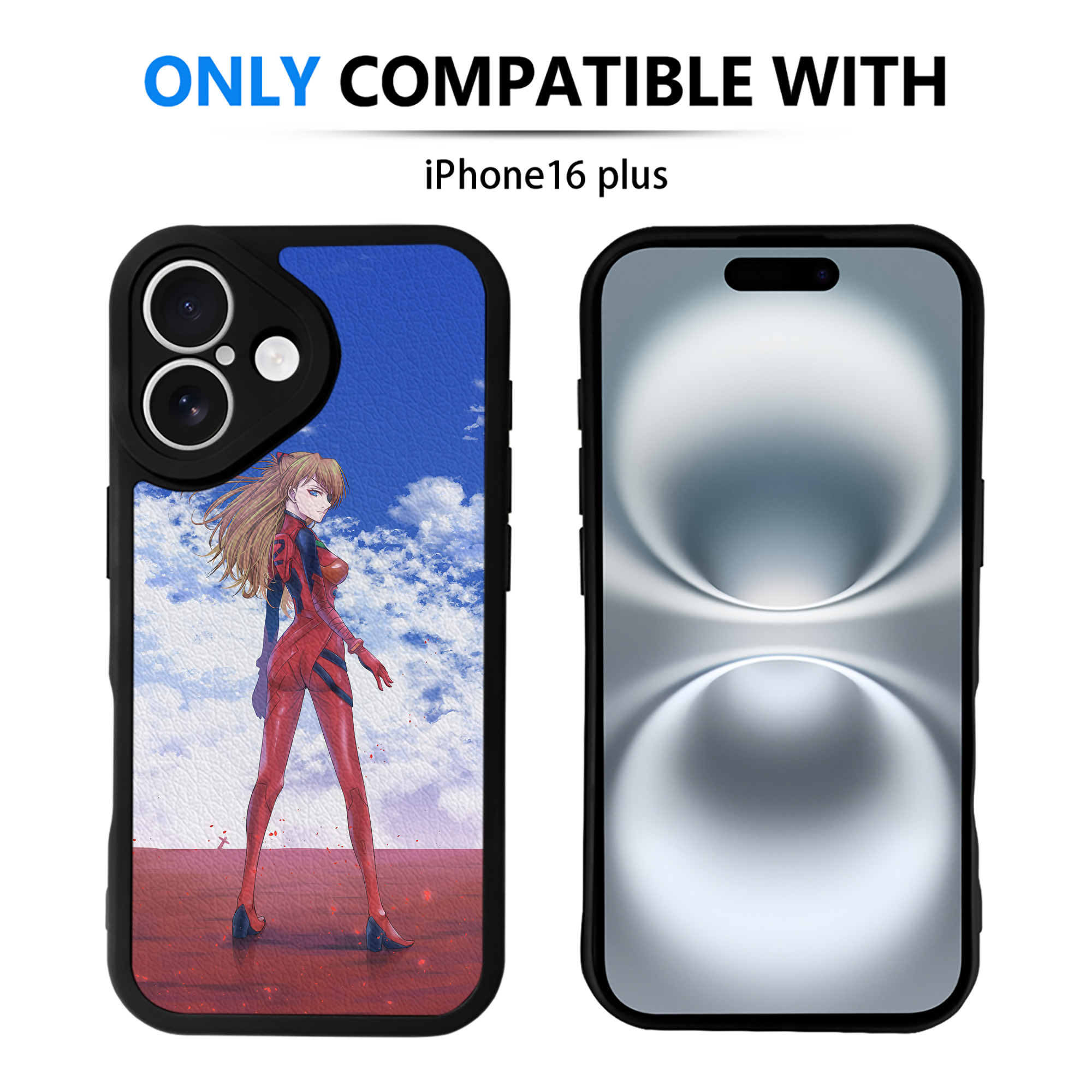 （画像用） EVA 新世紀エヴァンゲリオン 【iPhone 16シリーズ対応】シリコンスマホケース（レザー調） 材質：シリコン